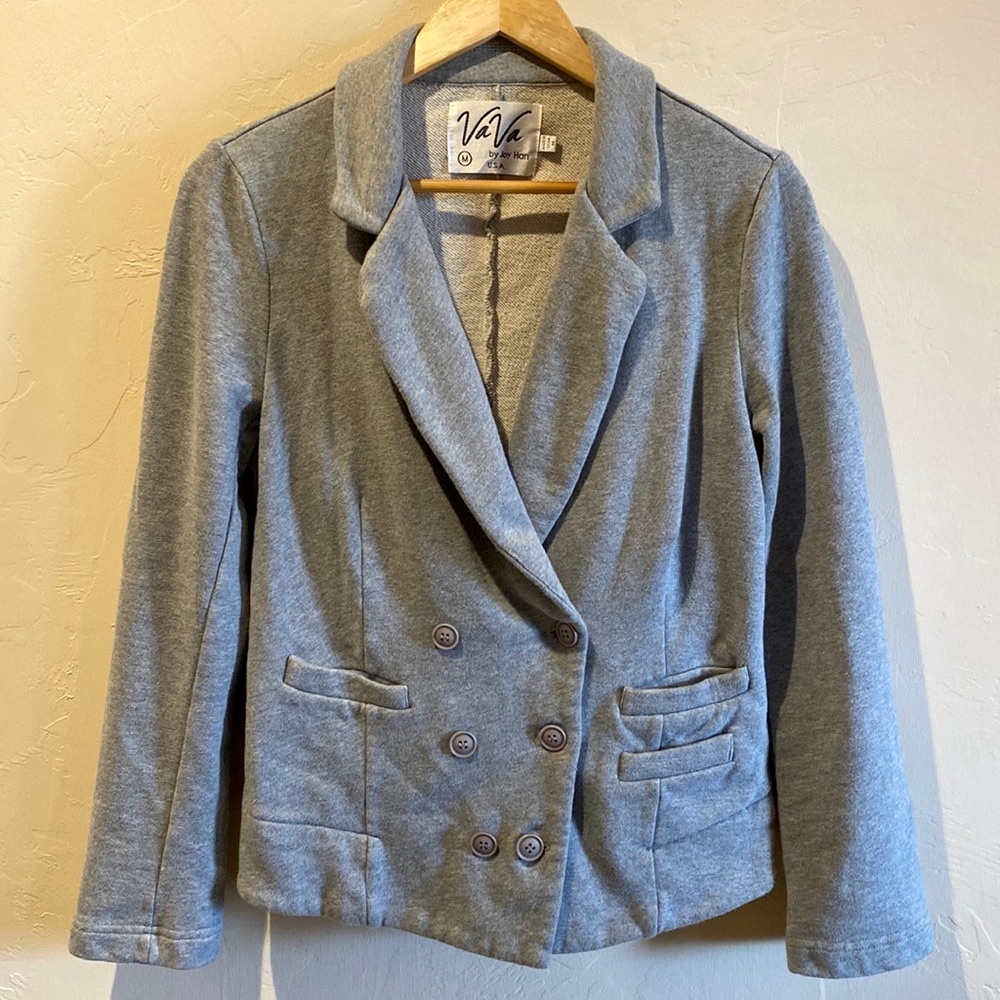 VaVa by Joy Han - Grey “Sweater” Blazer (M) EUC